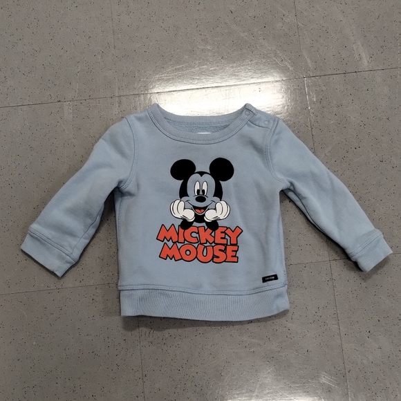 -Baby Gap Mickey Mouse Blue Long sleeve pullover sweater sz 18-24 Months Baby - Picture 4 of 14